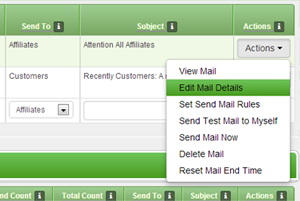 Affiliate and Customer Mailer